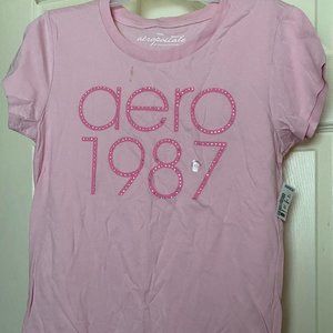 Aeropostale Vintage 1987 logo with rhinestones tee